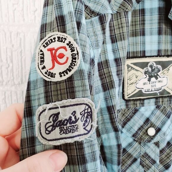 J.A.C.H.S western style plaid button down extra large - Picture 8 of 13